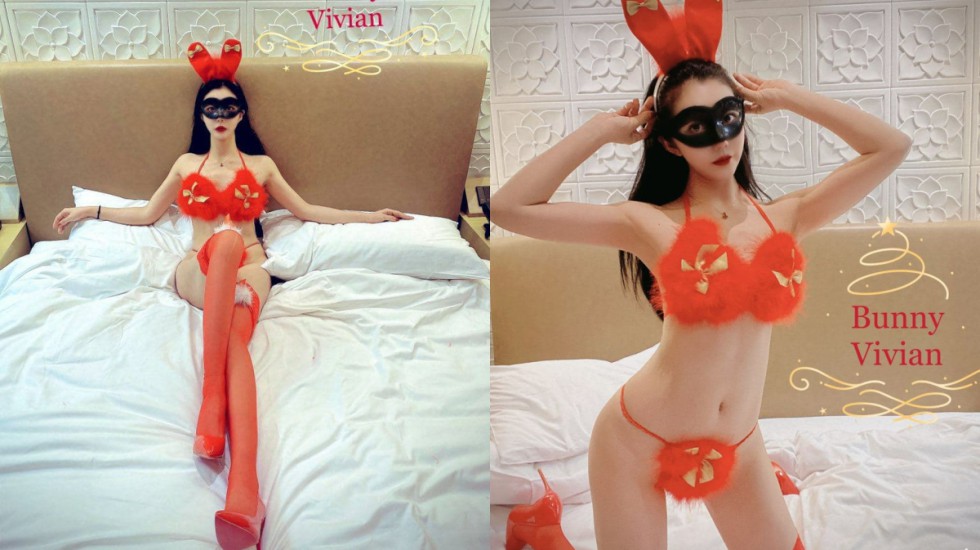 爱丝袜的Vivian姐-圣诞兔女郎- www.jd-av.com